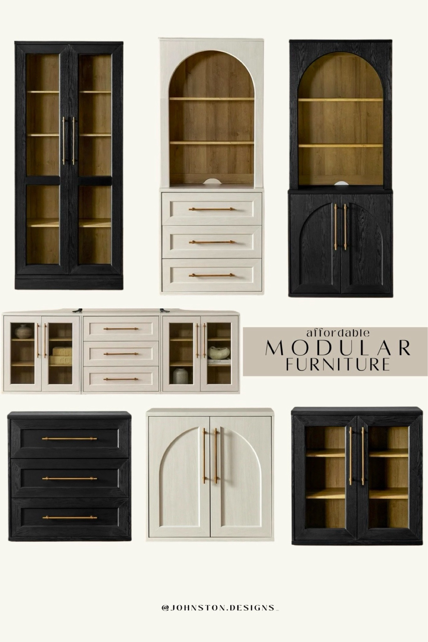 New at Walmart - modular furniture! This collection is beautiful!! 

Comes in black and white finish 😍

Walmart home, cabinets, modern organic, modern furniture, affordable furniture, arched furniture 

#LTKSaleAlert #LTKHome