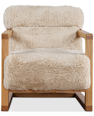 Michola Wood Accent Chair, Macy's Exclusive | Macy's