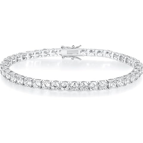 PAVOI 14K Gold Plated 3mm Cubic Zirconia Classic Tennis Bracelet | Gold Bracelets for Women | Amazon (US)