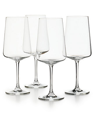 Flur White Wine Glasses, Set of 4 | Macy's