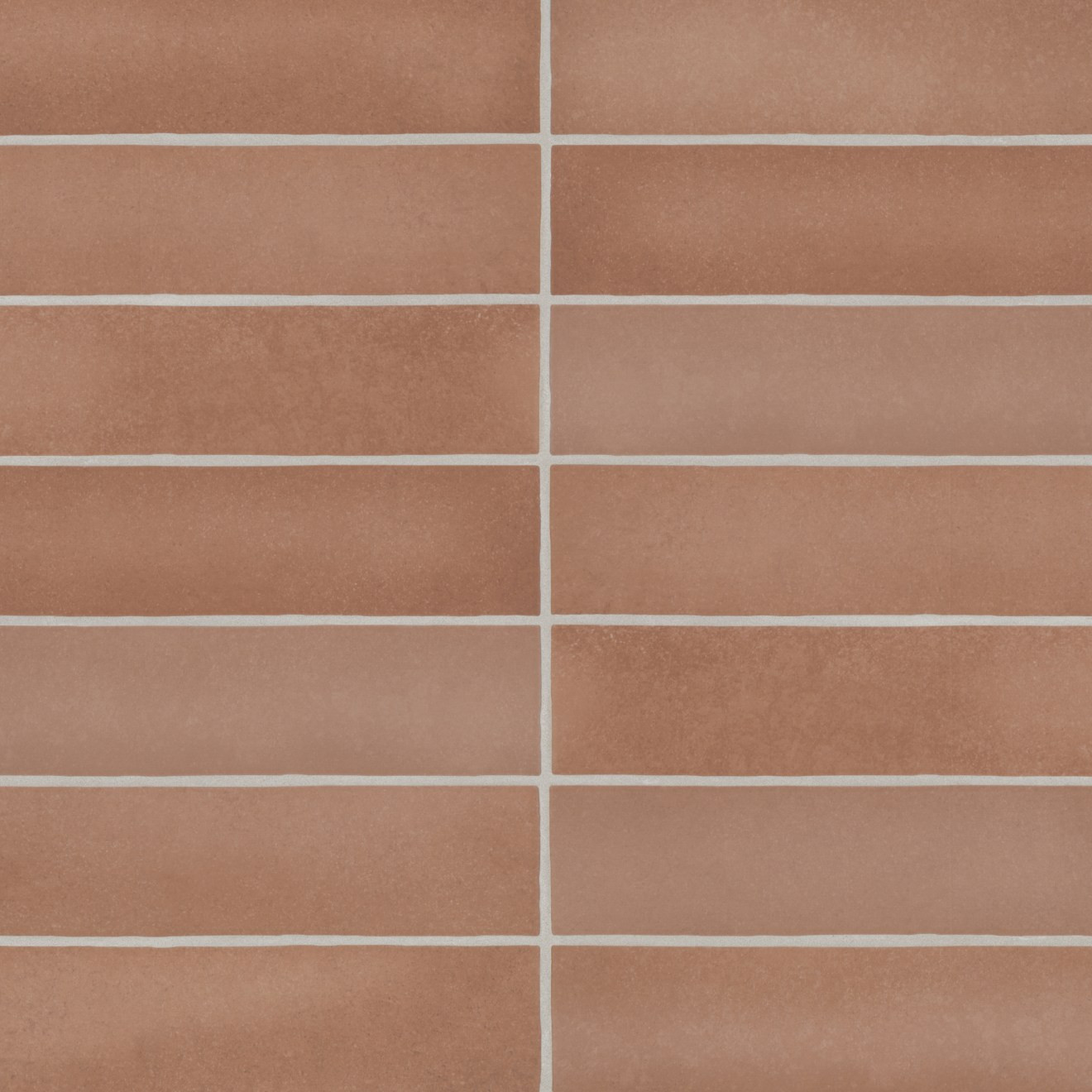 Makoto 2.5" x 10" Matte Ceramic Wall Tile in Umi Terracotta | Bedrosians Tile & Stone
