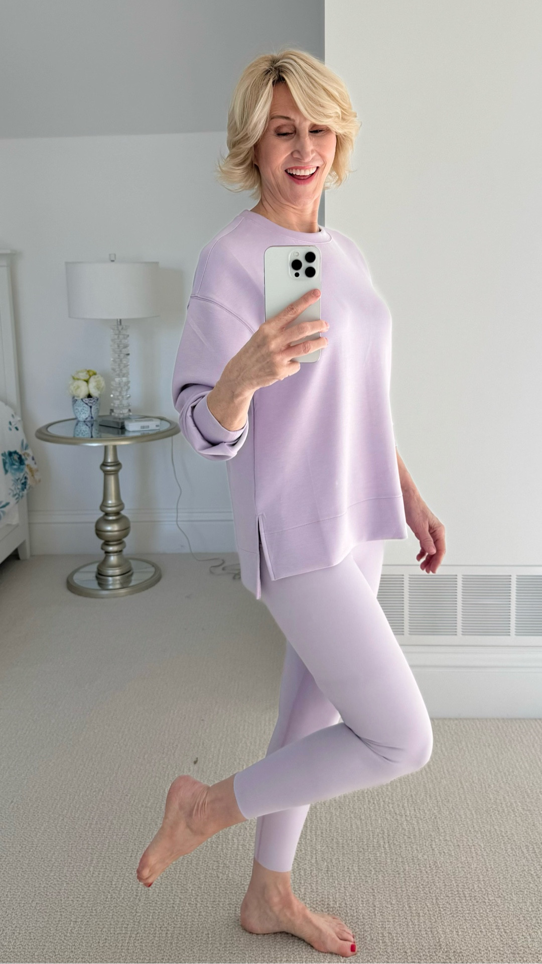 Lavender might be my new favorite neutral 💜

I threw on this lavender AirEssentials crewneck tunic with the matching Booty Boost leggings from Spanx and it’s one of those outfits that feels like you’re wearing loungewear… but still looks completely put together. The tunic is perfectly oversized (hello comfort) and the leggings give that little lift we all love.

It’s the kind of look I’ll wear for a coffee run, errands, or just those days when I want to be comfy but still feel cute.


#LTKSeasonal #LTKgrwm #LTKOver40