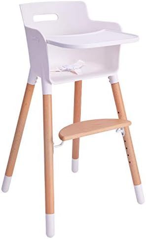 Baby High Chair, Wooden High Chair with Removable Tray and Adjustable Legs for Baby/Infants/Toddl... | Amazon (US)