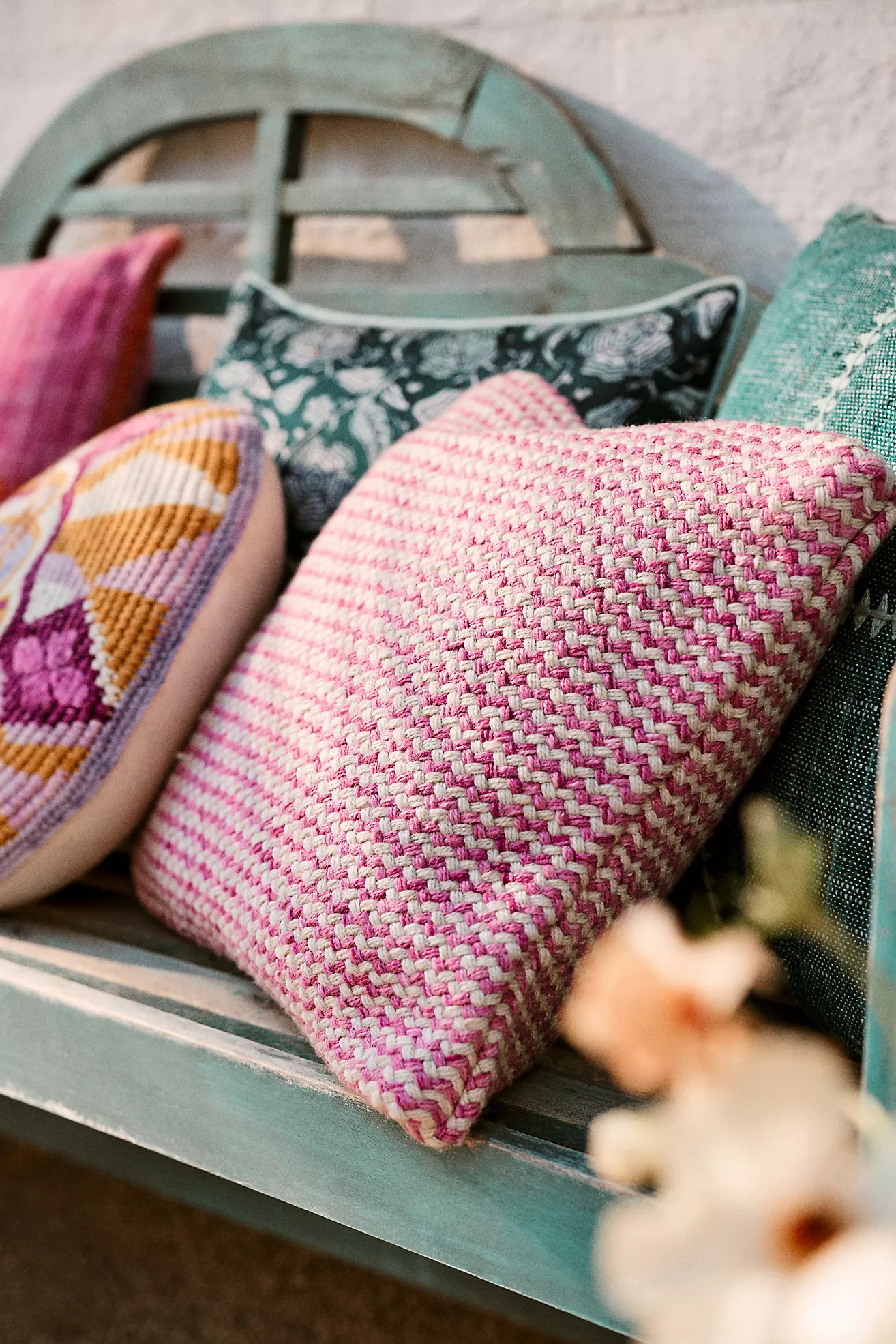 Chevron Indoor/Outdoor Woven Pillow | Anthropologie (US)