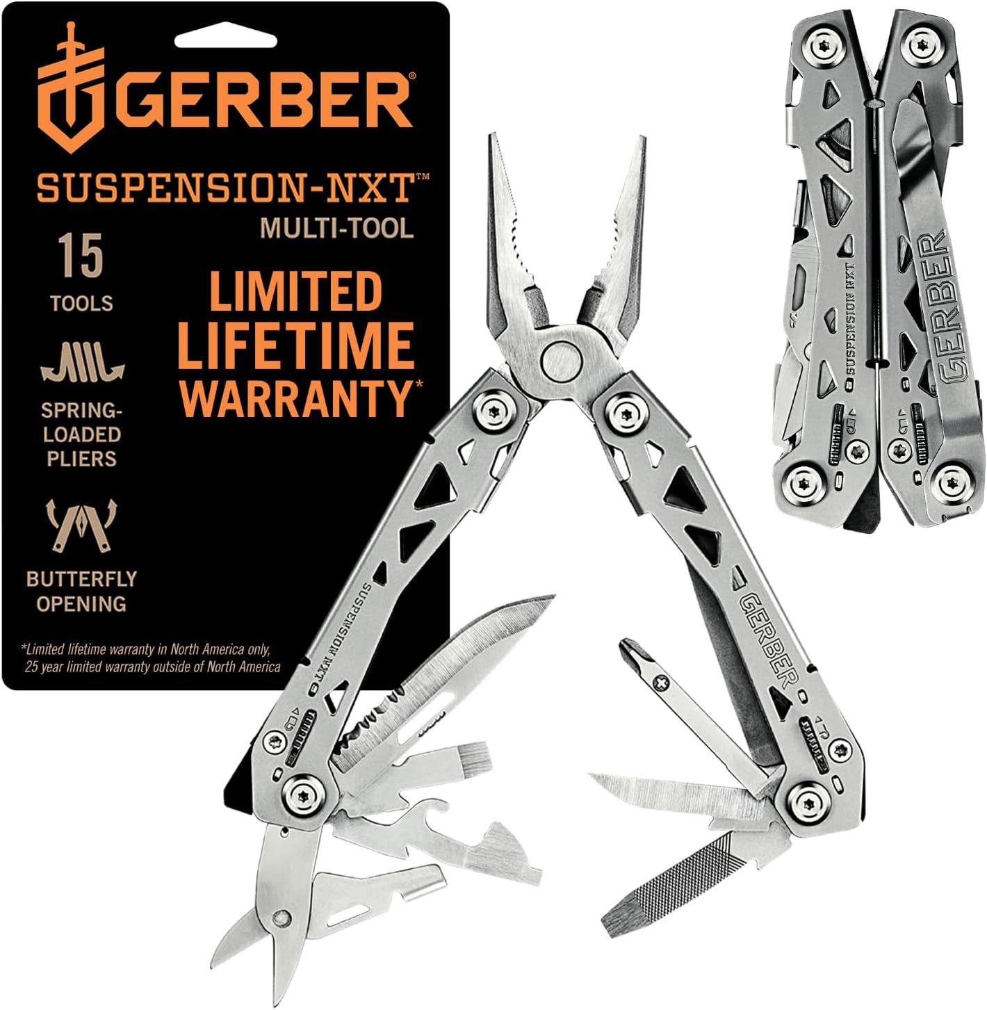 Gerber Gear Suspension-NXT 15-in-1 EDC Multi tool with Pocket Knife, Needle Nose Pliers and Wire ... | Amazon (US)
