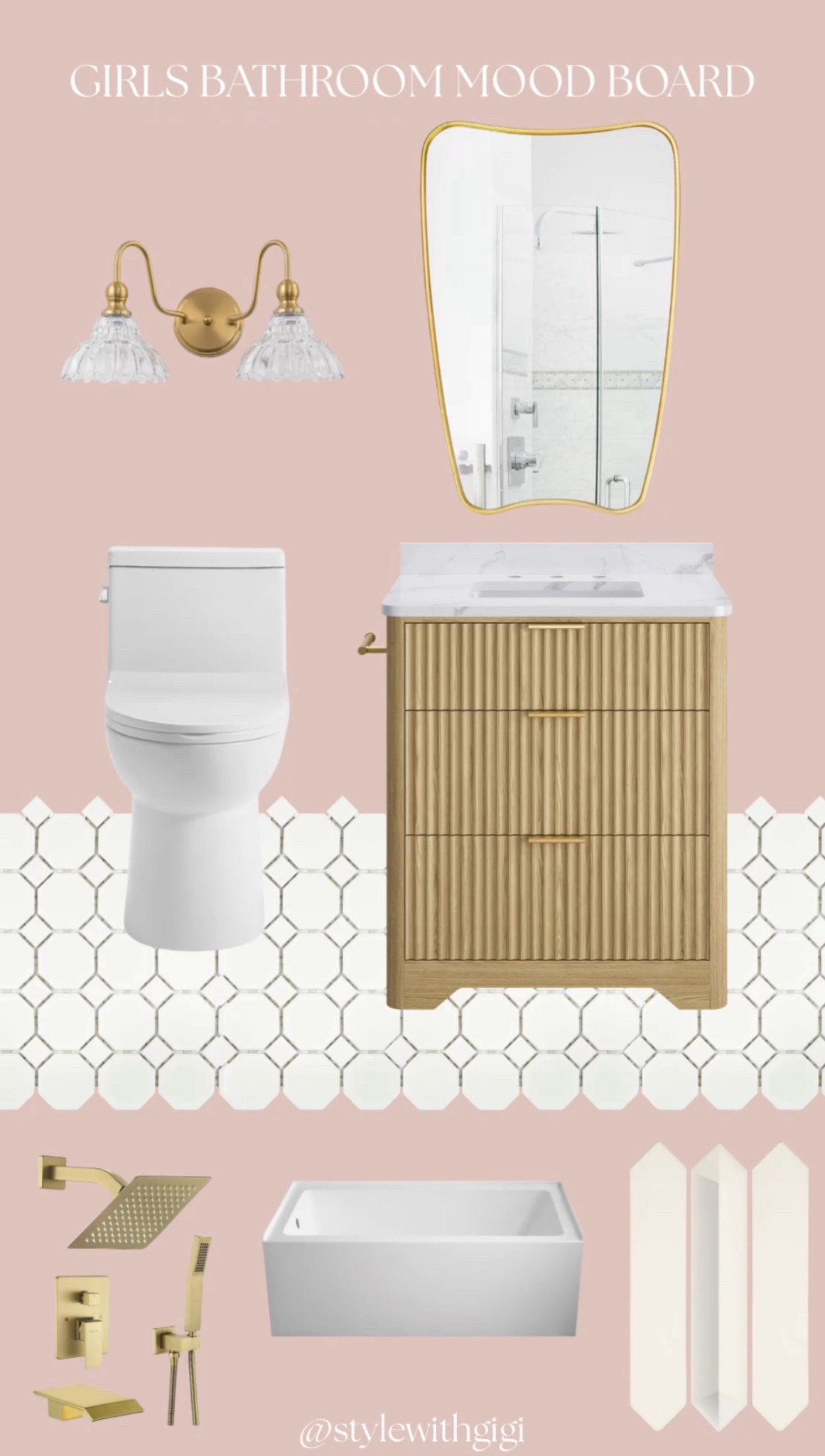 Modern pink girls’ bathroom mood board 🩷

#LTKkids #LTKcanada #LTKhome