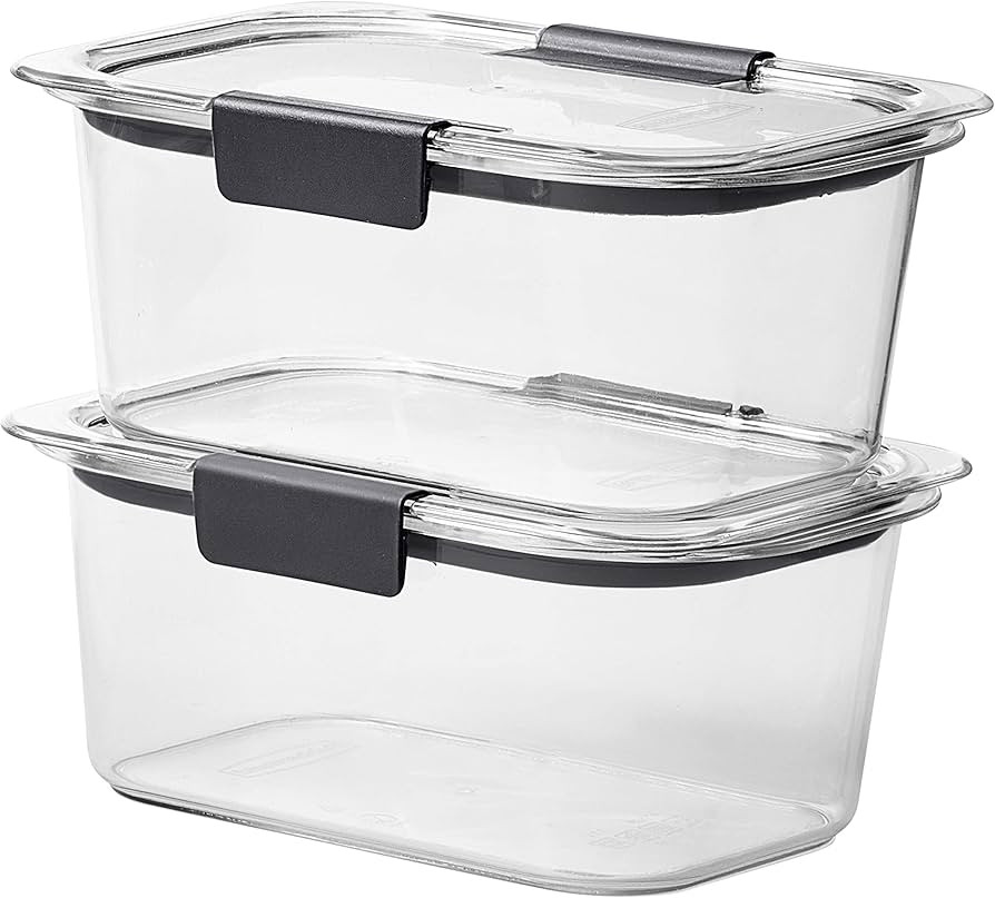 Rubbermaid Brilliance BPA Free Food Storage Containers with Lids, Airtight, for Lunch, Meal Prep,... | Amazon (US)