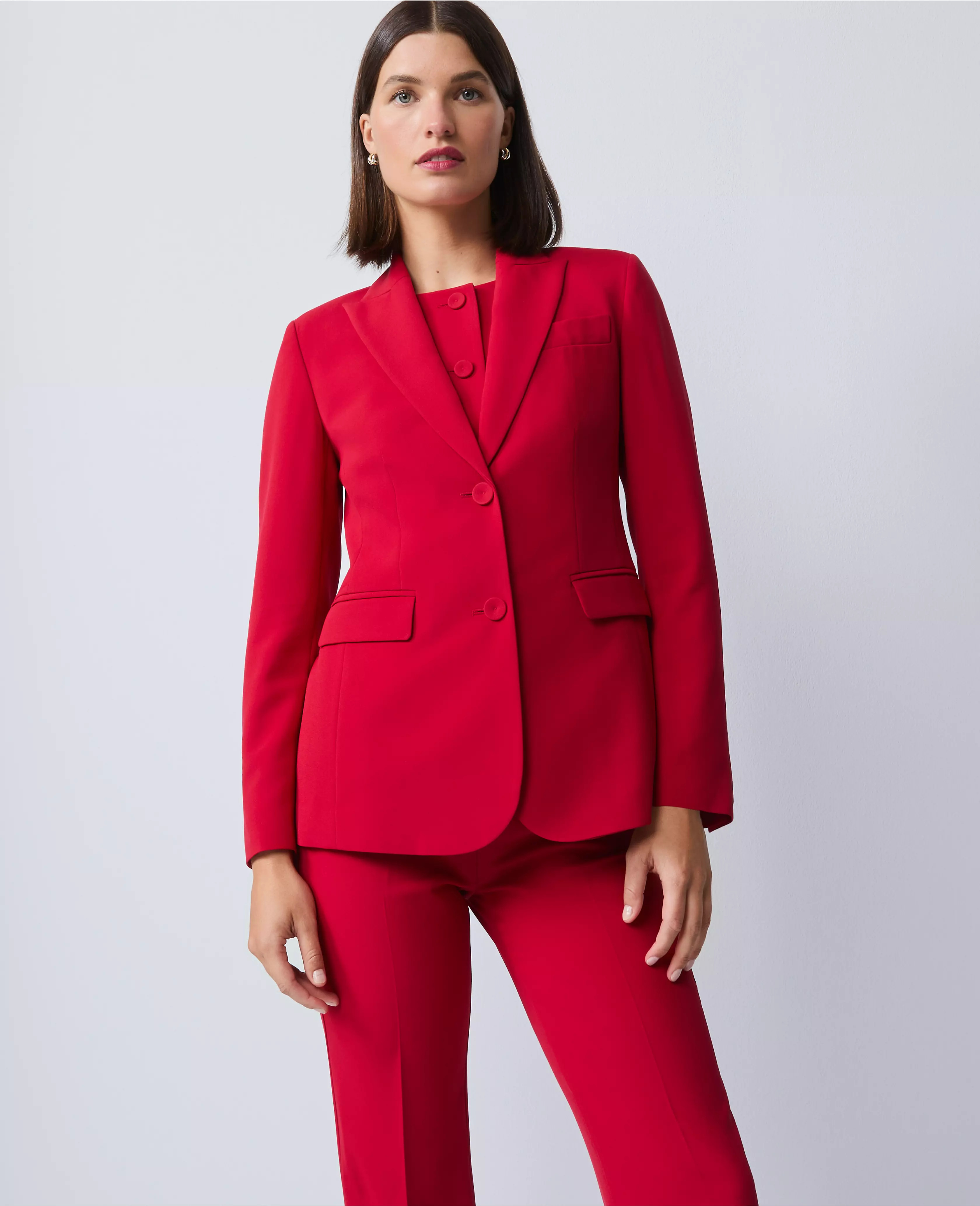 The Petite Two-Button Blazer in Fluid Crepe | Ann Taylor