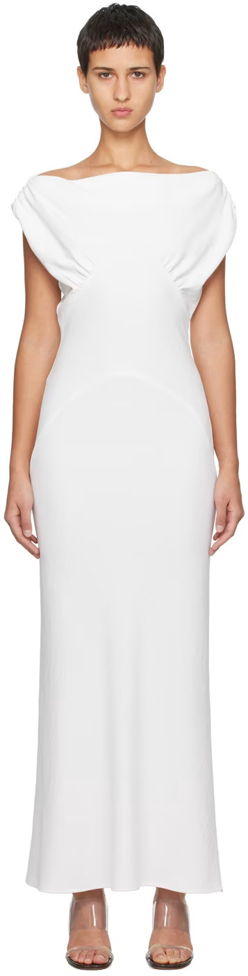 White Raina Maxi Dress | SSENSE