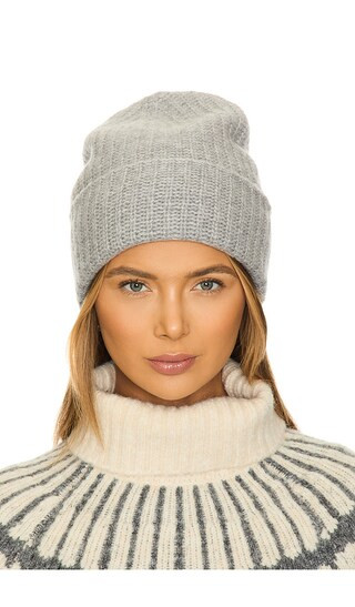 Cashmere Luxe Beanie in Grey Heather | Revolve Clothing (Global)