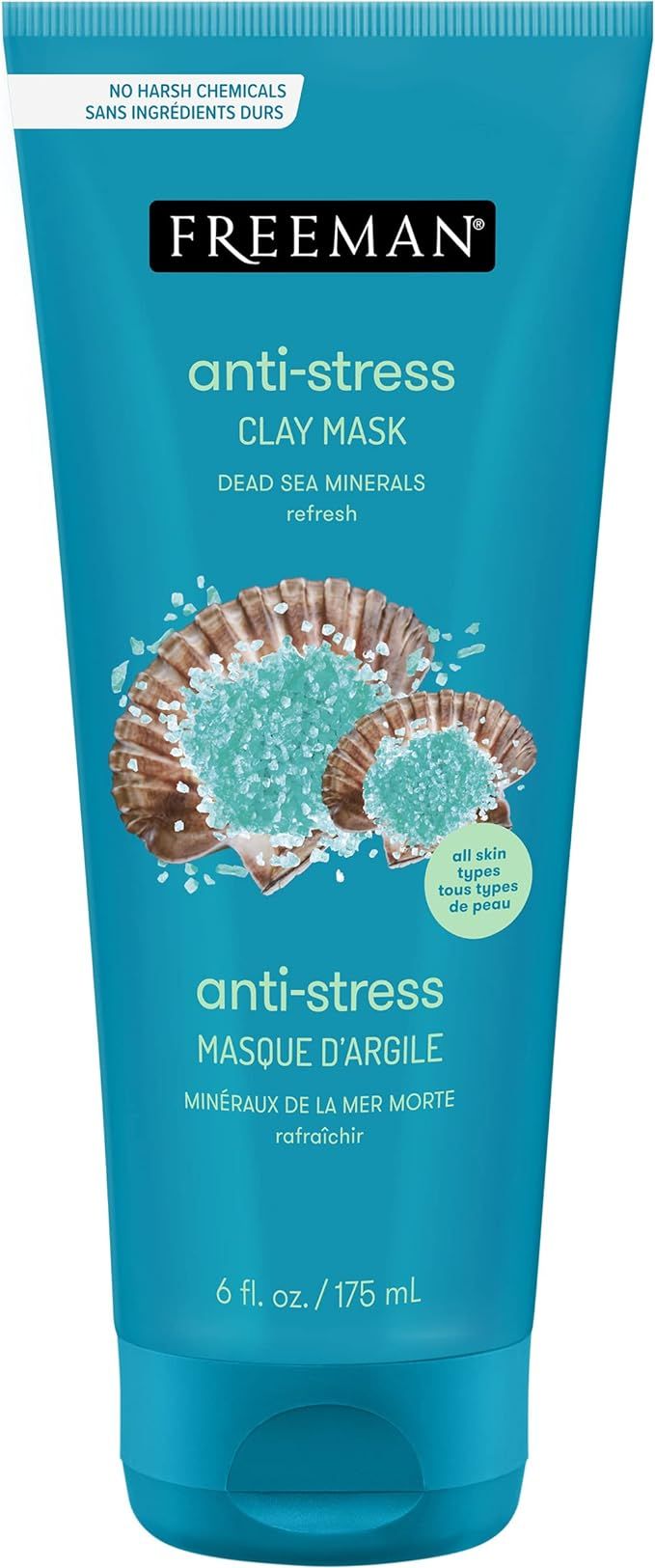 Freeman Anti-Stress Clay Facial Mask with Dead Sea Minerals, Balancing and Clearing Beauty Face M... | Amazon (US)