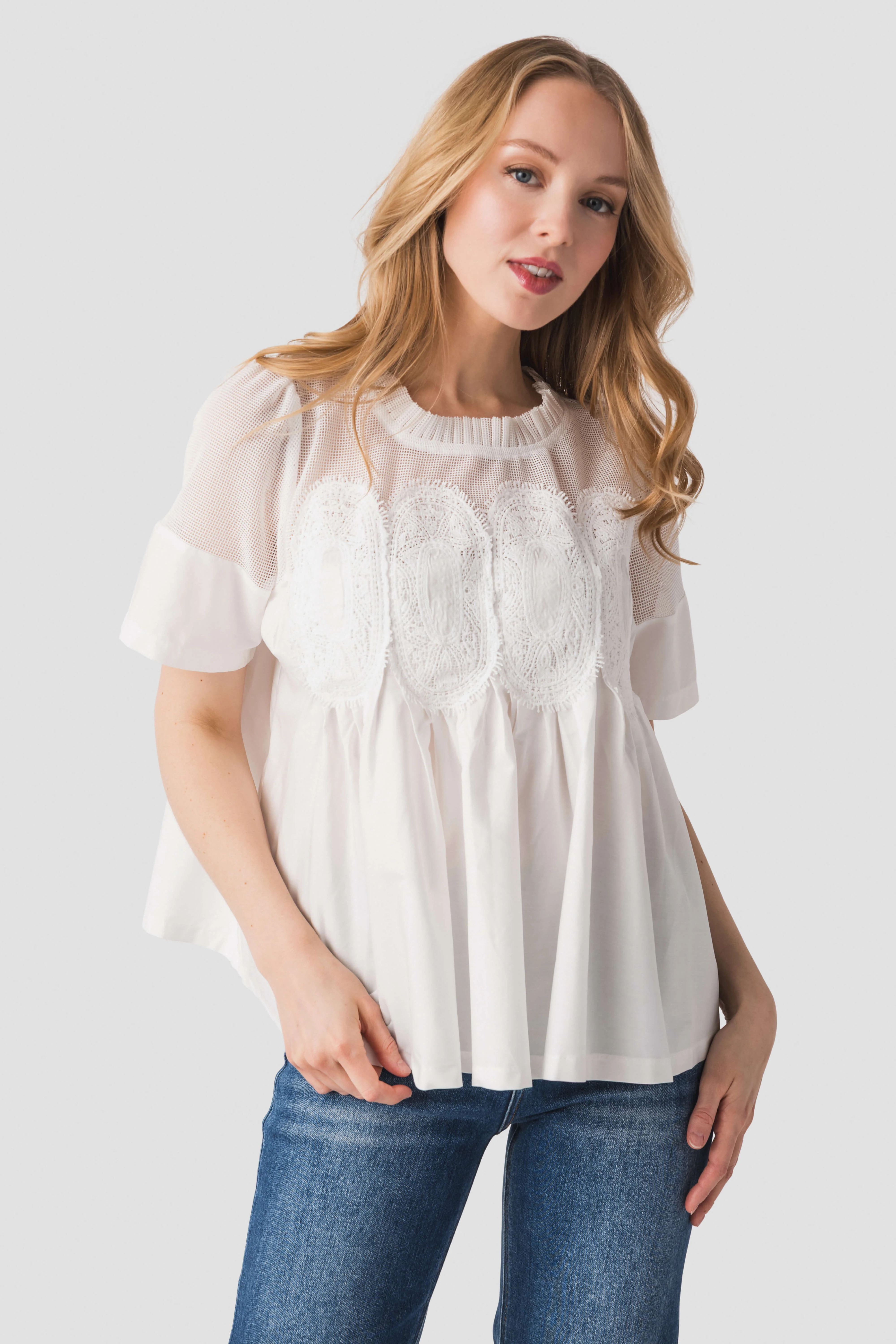 Fate Mesh Combined Top with applique | Social Threads