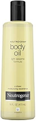 Neutrogena Lightweight Body Oil for Dry Skin, Sheer Body Moisturizer in Light Sesame Formula, 16 ... | Amazon (US)