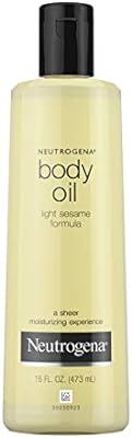 Neutrogena Lightweight Body Oil for Dry Skin, Sheer Body Moisturizer in Light Sesame Formula, 16 ... | Amazon (US)
