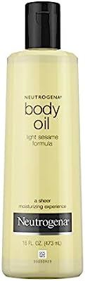 Neutrogena Lightweight Body Oil for Dry Skin, Sheer Body Moisturizer in Light Sesame Formula, 16 ... | Amazon (US)