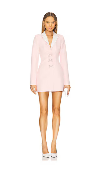 Avori Blazer Dress in Baby Pink & White | Revolve Clothing (Global)