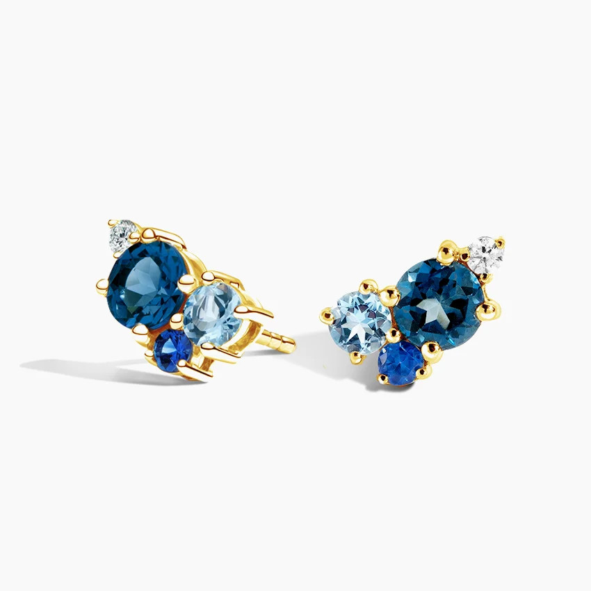 Hydrangea Bouquet Earrings in 14K Yellow Gold | Brilliant Earth