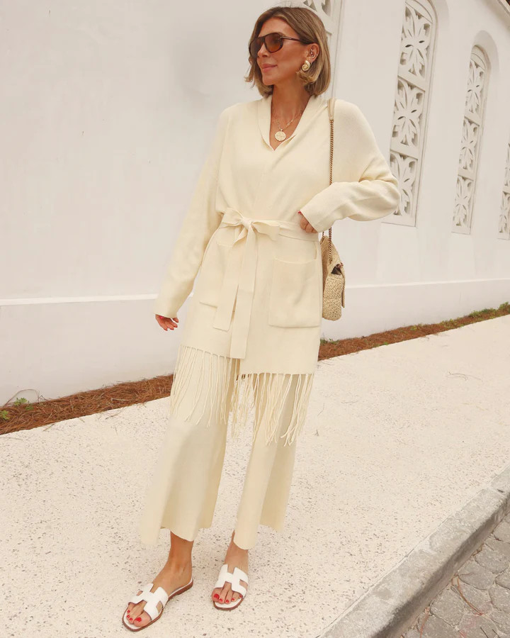 Splendid x @Cellajaneblog Fringe Open Cardi | Splendid