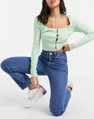 Cotton:On mom jeans in mid wash blue | ASOS (Global)
