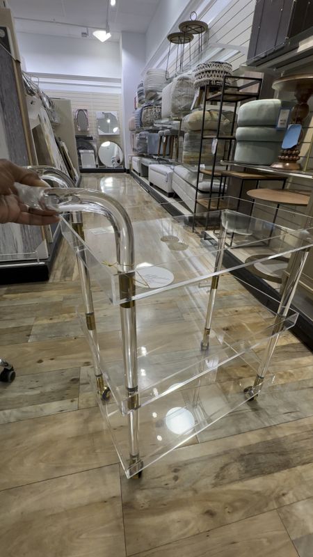 Clear acrylic bar cart for home or vacation home Summer parties 

#LTKparties #LTKtravel #LTKhome