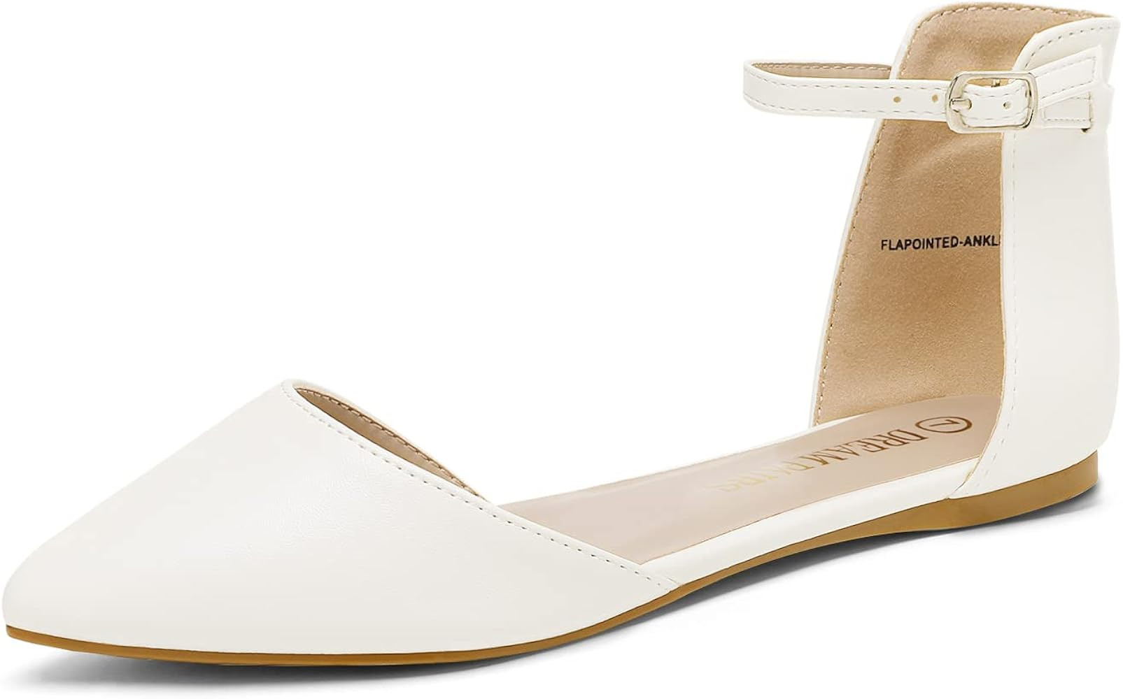 DREAM PAIRS Flapointed Women's Casual D'Orsay Pointed Plain Ballet Comfort Soft Slip On Flats Shoes | Amazon (US)