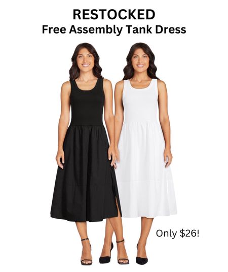 RUN!!!! This free assembly tank dress has been restocked in a few sizes!! It’s only $26. Grab it quick!

Spring dress, summer dress, spring outfit, summer outfit, Walmart
Fashion, Walmart finds 


#LTKFindsUnder50 #LTKFindsUnder100 #LTKStyleTip