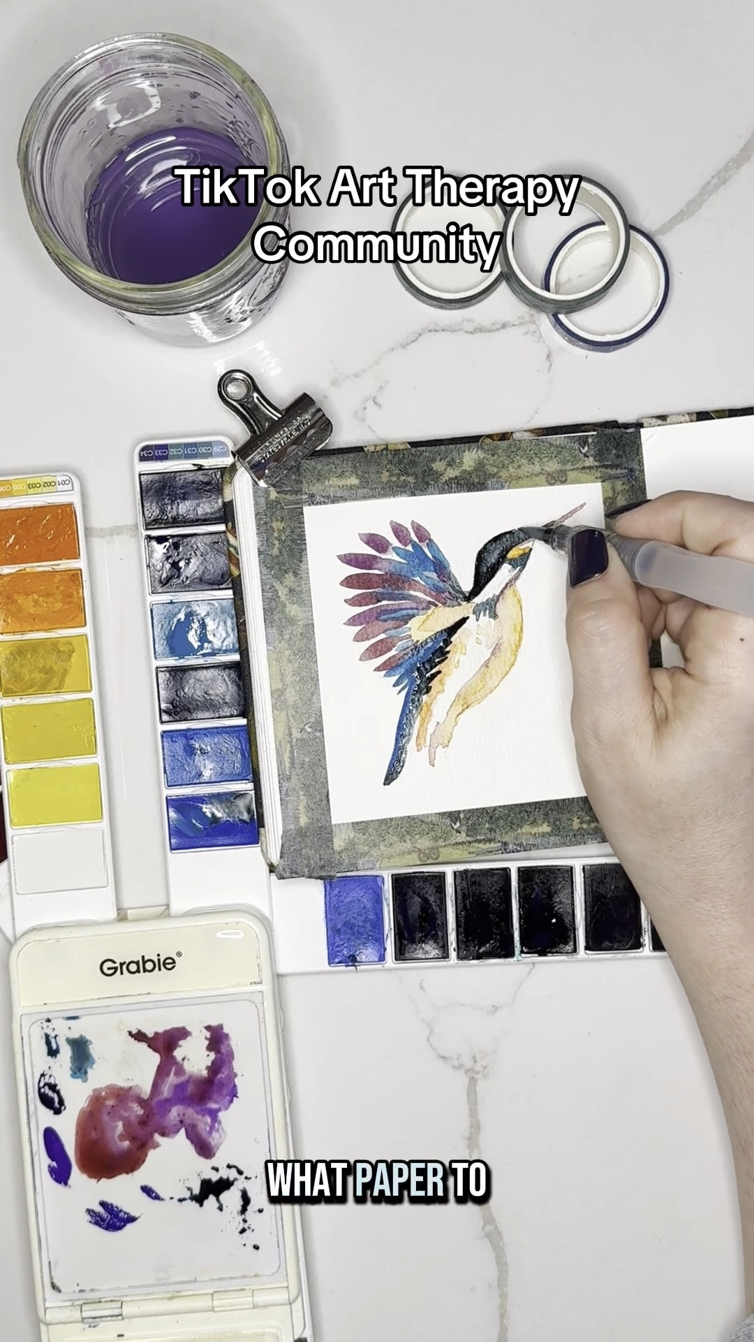 A simple loose watercolor tutorial of a hummingbird. Begin with a loose outline and use your Grabie colors with the water brush to imitate feathers. I used a gel pen and ink to add contrast. Grab yours for under $50 you have days and days of projects with a simple search of “beginner watercolor tutorial” as your guide. Have fun!

#LTKOver40 #LTKHome #LTKGiftGuide