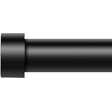 Zeerobee Curtain Rods for Windows 66 to 120, 1 Inch Black Curtain Rod Set, Heavy Duty Drapery Rods with Adjustable Curtain Rods, Outdoor Modern Curtain Rod with Simple End Caps, 32"-120", Black | Amazon (US)