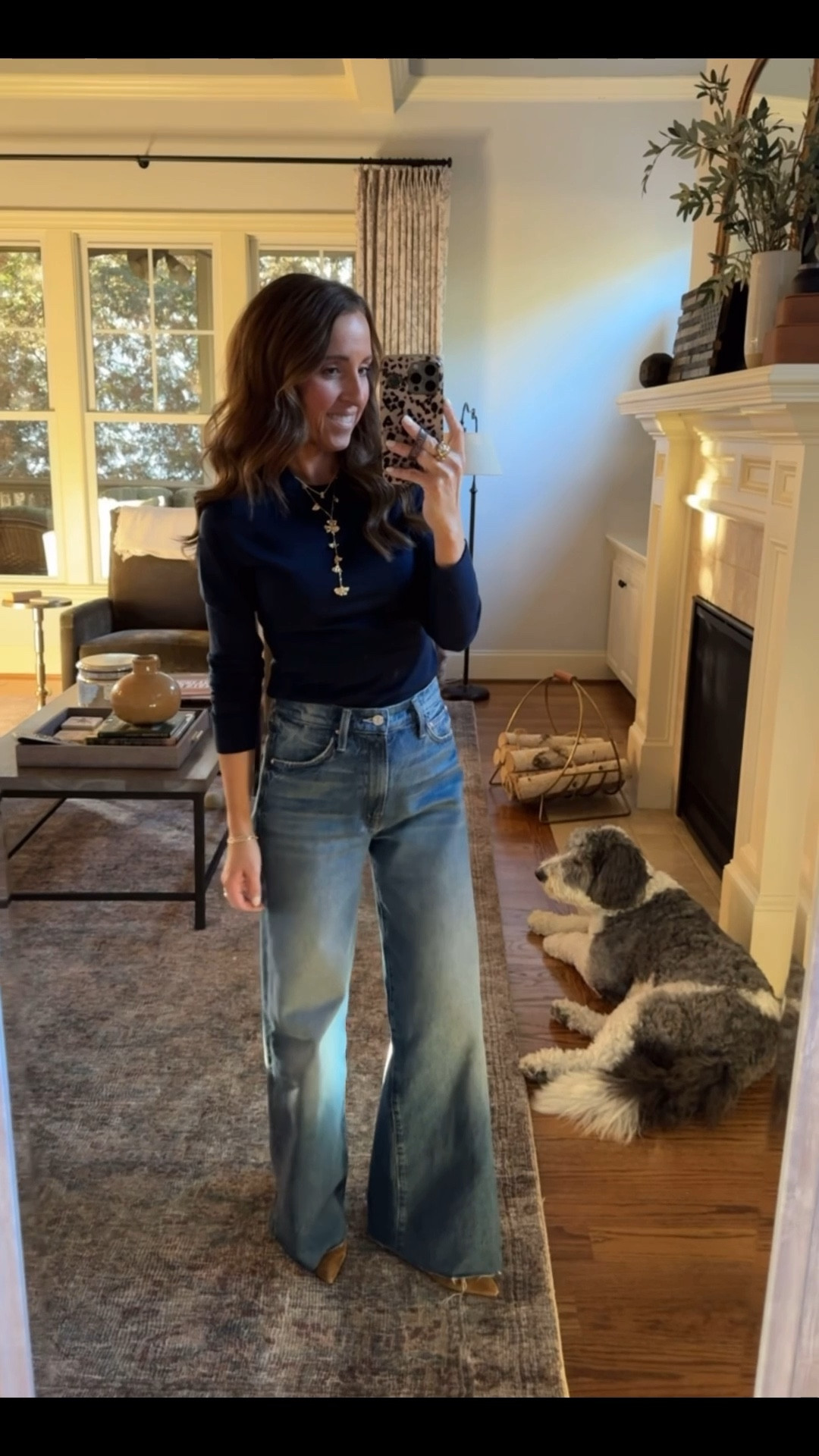 Today’s outfit. 
Sweater XS. Jeans down 1 size, 24.

#LTKootd #LTKPetite #LTKSeasonal