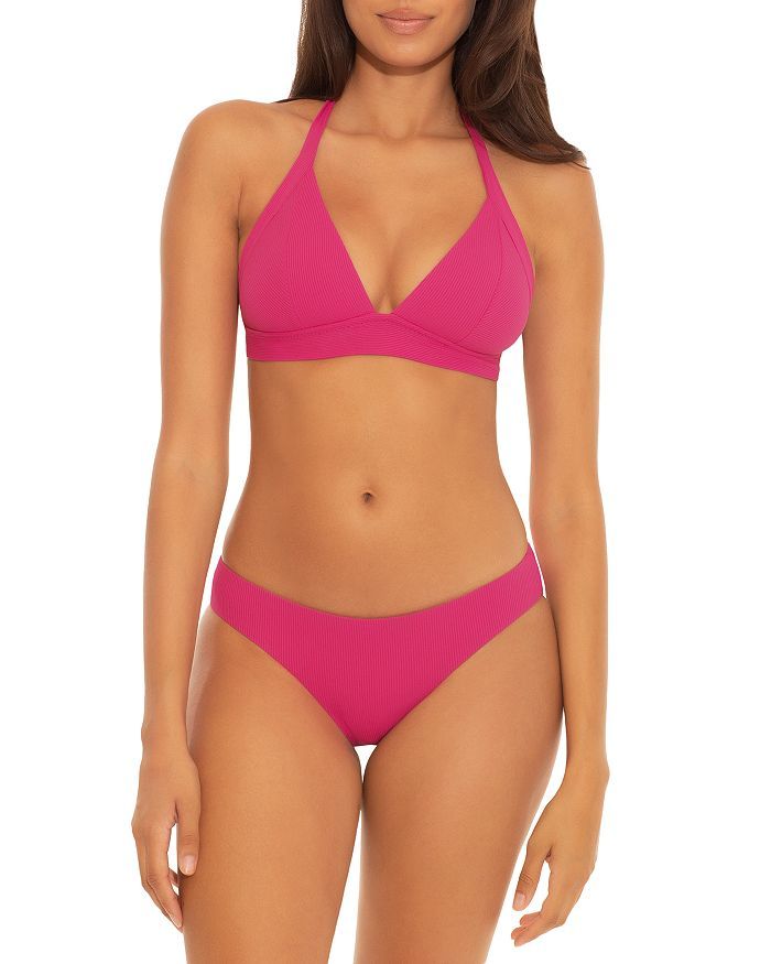 Fine Line Ribbed Halter Bikini Top & Fine Line Ribbed Hipster Bikini Bottom | Bloomingdale's (US)