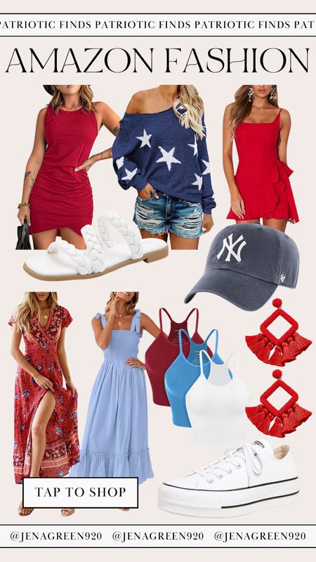 Amazon Fashion | Memorial Day | Patriotic Fashion | Red White Blue Outfits 

#LTKSeasonal #LTKunder50 #LTKstyletip