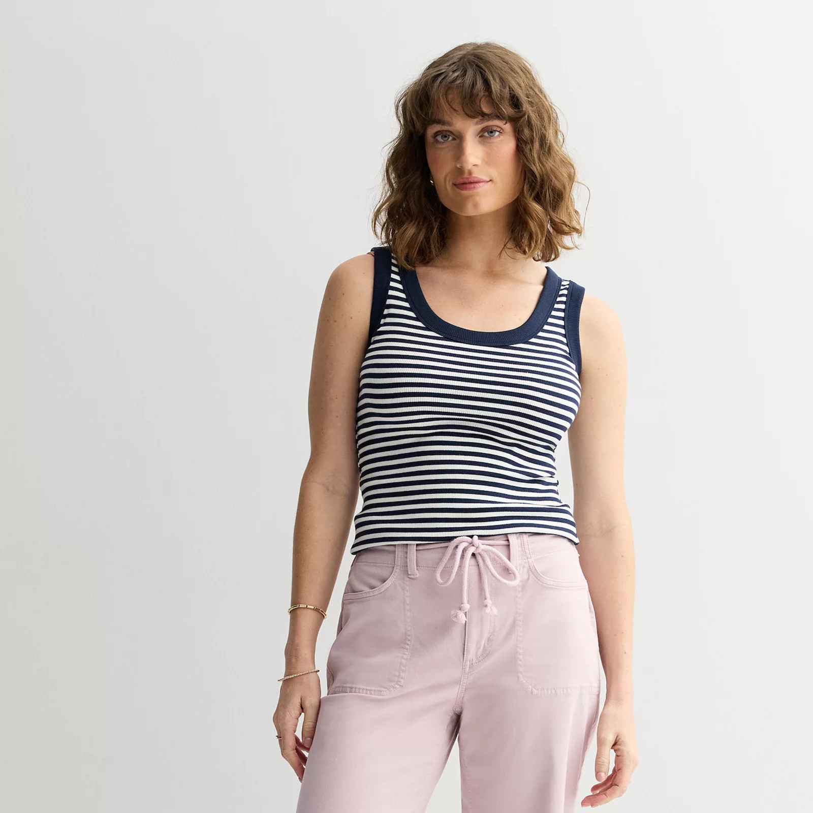 Women's Sonoma Goods For Life® Ribbed Scoop Neck Tank Top | Kohl's