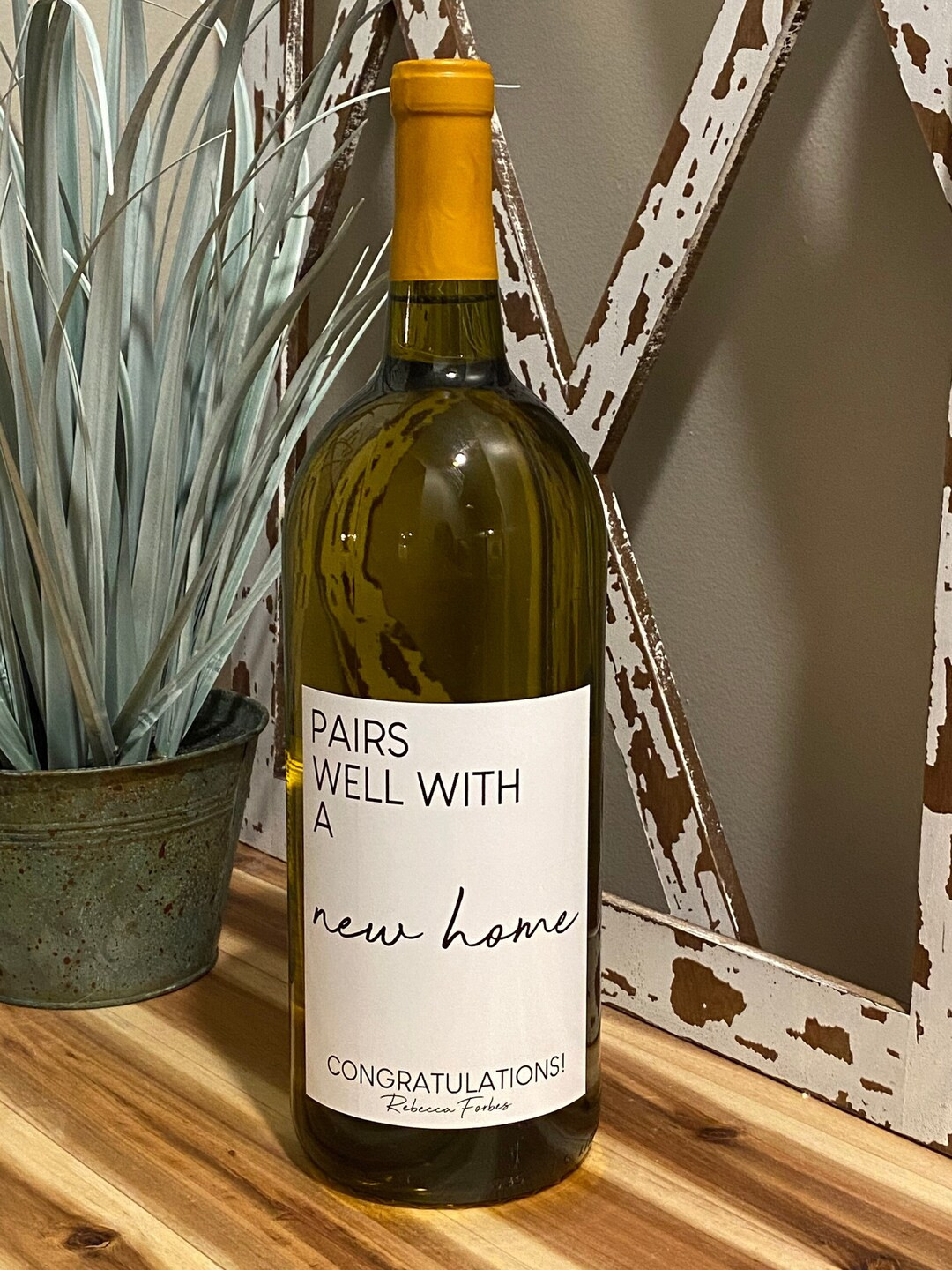 New Home Wine Bottle Label Realtor Wine Bottle Labels Labels - Etsy | Etsy (US)