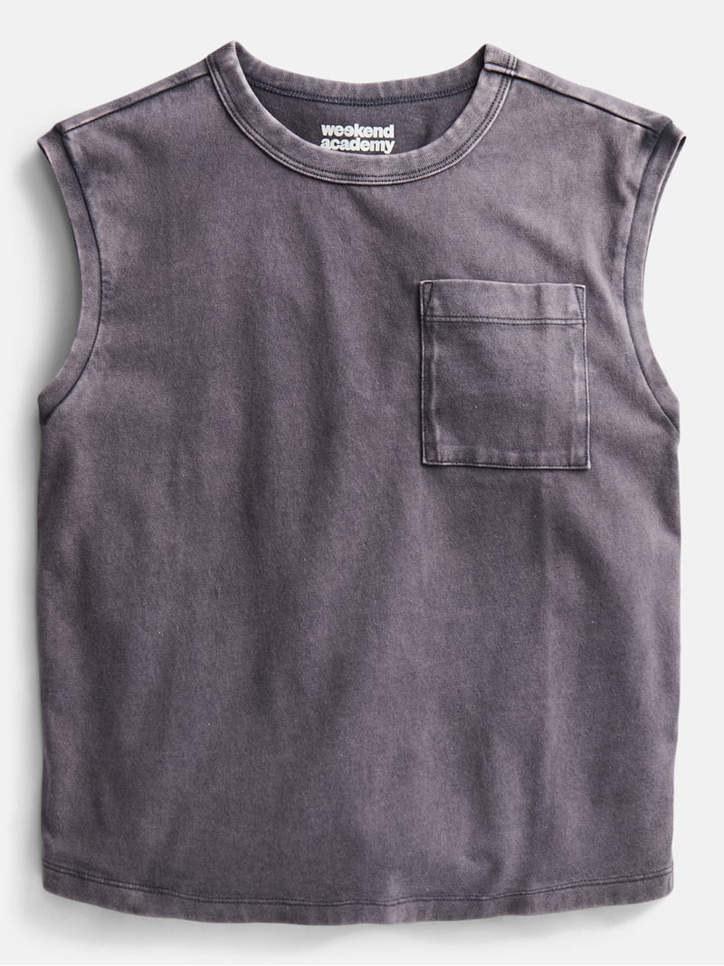 Weekend Academy Tween Boys Oversized Pocket Tank, Sizes XS-XXL | Walmart (US)