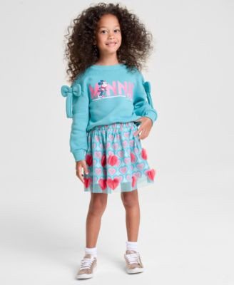Girls 2T-6X Heart Printed Tulle Skirt, Macy's Exclusive | Macy's