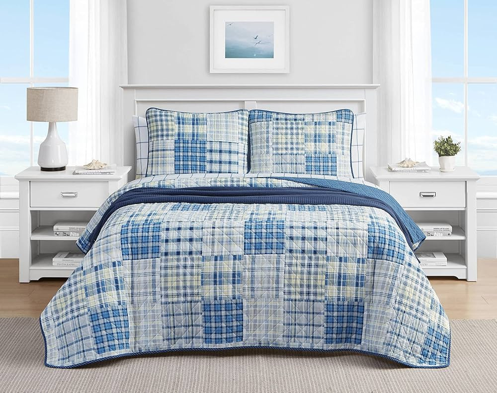 Nautica- King Quilt Set, Cotton Reversible Bedding Set, All Season Designer Home Décor (Raeford ... | Amazon (US)