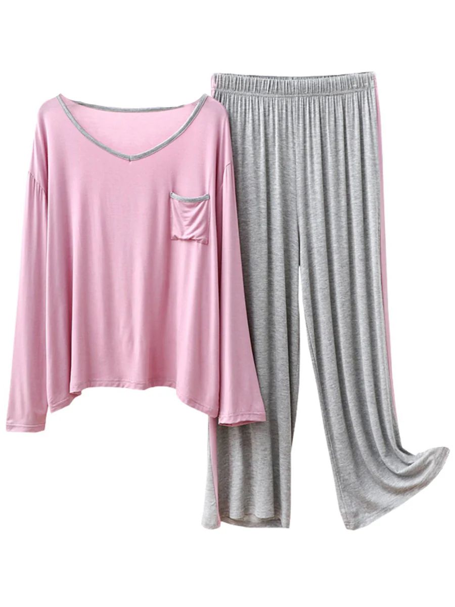 Abbey Long Sleeves Modal Pajama Set (3 colors) | Kyria Lingerie