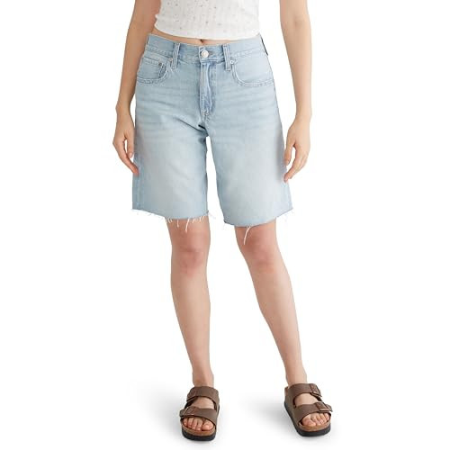Aeropostale Women's Low Rise Baggy Denim Jorts, Light Wash, 10 | Amazon (US)