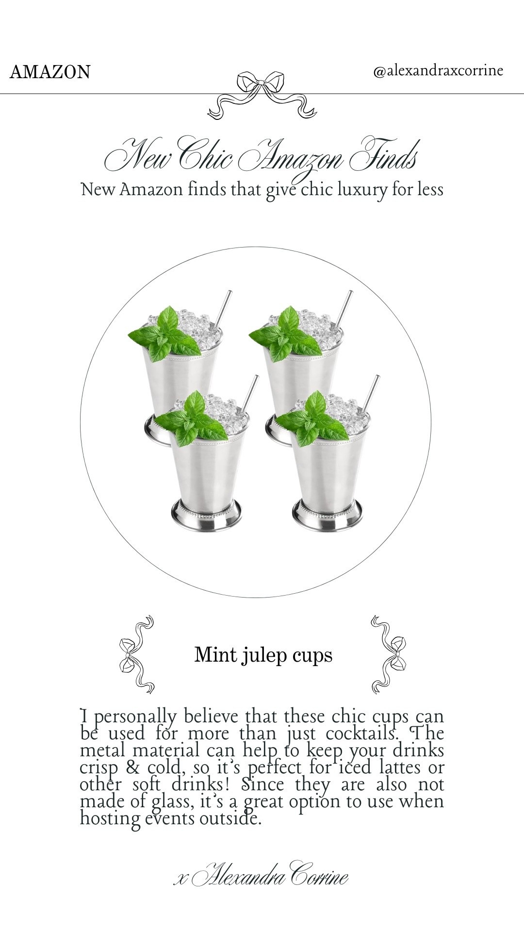 New chic Amazon finds 🥂 Some new Amazon finds that give chic luxury for less 💳

Bougie on a budget, luxury for less, chic home finds, chic Amazon finds, home decor, hosting, chic elegant style, mint julep, drinkware, glasswaree

#LTKHome