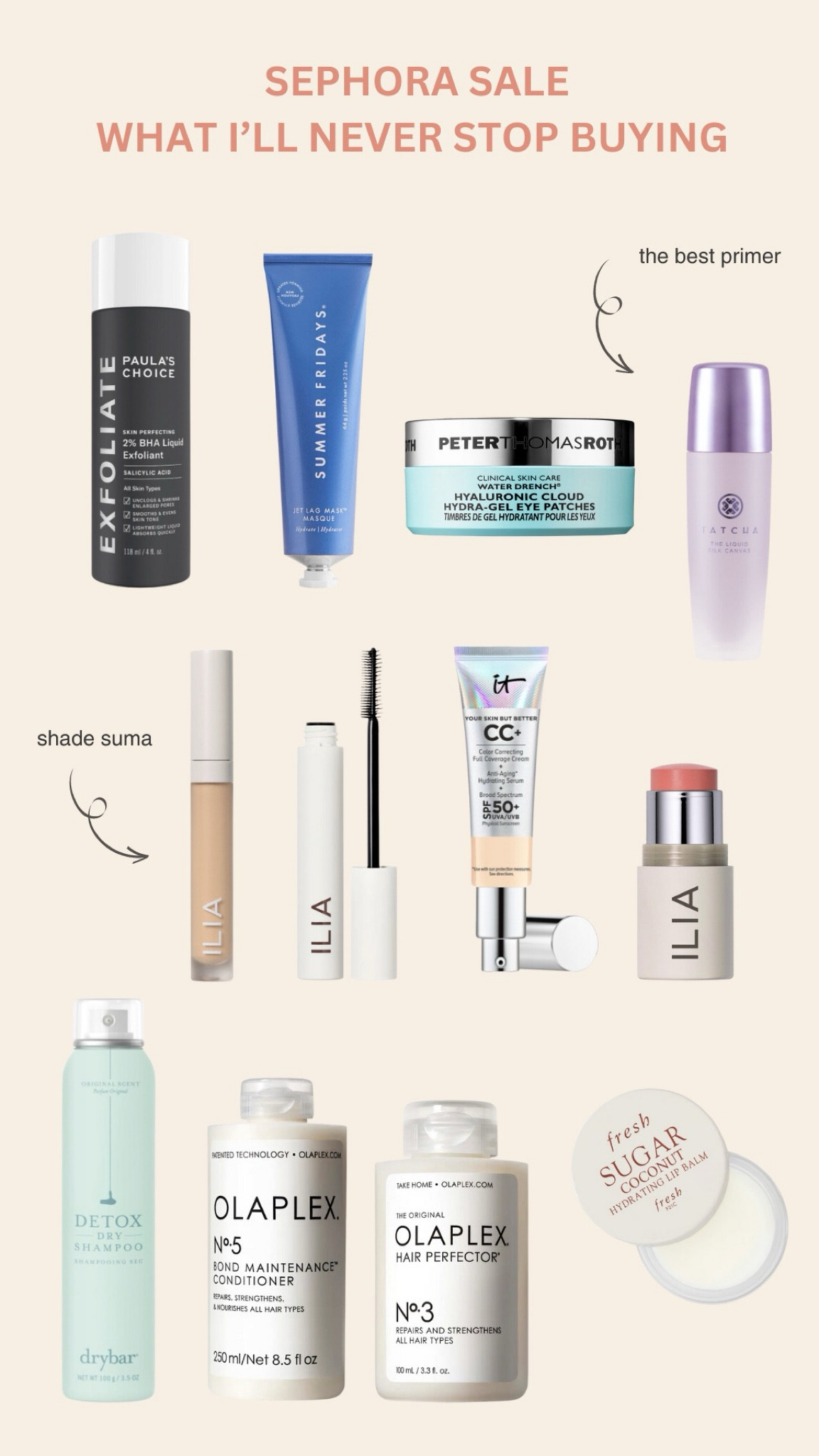 Sephora Sale 💄 beauty products I’ll never stop buying! My favorite makeup, skincare and hair products 

#LTKbeauty #LTKxSephora