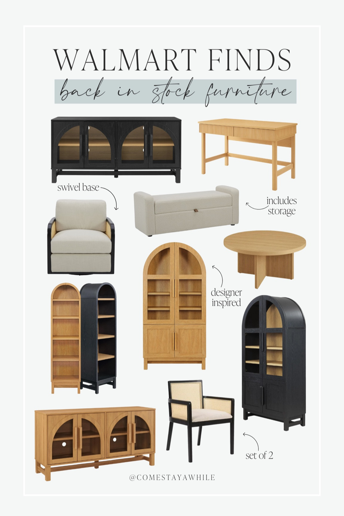 Viral Home Finds from @Walmart – Back in Stock! These designer-inspired pieces come at affordable prices and look amazing in person! I’m obsessed! 🤩 Hurry they won’t last long. 

Come stay awhile, Amanda Vernaci, Walmart finds, Walmart home decor, Furniture finds, Home decor on a budget. 

#LTKHome #LTKStyleTip