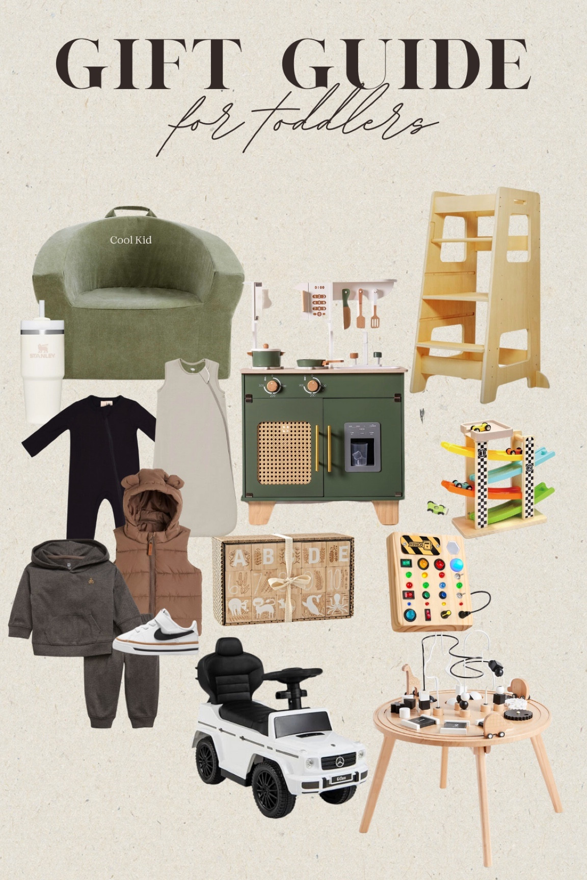 Gift Guide — For toddlers🤍 

#toddlerboys #toddlergifts #toddlerkids #giftideas #giftideasfortoddlers #giftguide #christmas #holiday #gifts #toddlertoys #baby #babyboy #genderneutral #toddlerloungechair #loungechair #crateandbarellkids #toys #toddleractivities #toddlertoyride #toyride #amazonfinds #amazonbaby #amazonkids #amazonprime #amazonsalefinds #babyboyoutfits #babyfooties #spearmint #babygap #gapkids #gapsale #toycars #toddlerkitchenset #toddlerstepstool #pbk #kytebaby #babyshowergiftideas #babyshower #babyregistry #babymusthaves #giftguideforkids 

#LTKkids #LTKGiftGuide #LTKbaby