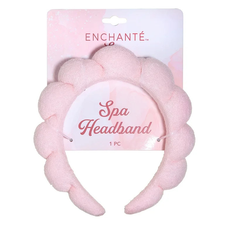 Enchante Crescent Pink Spa Headband with Soft Comfort Design for Skincare & Makeup | Walmart (US)