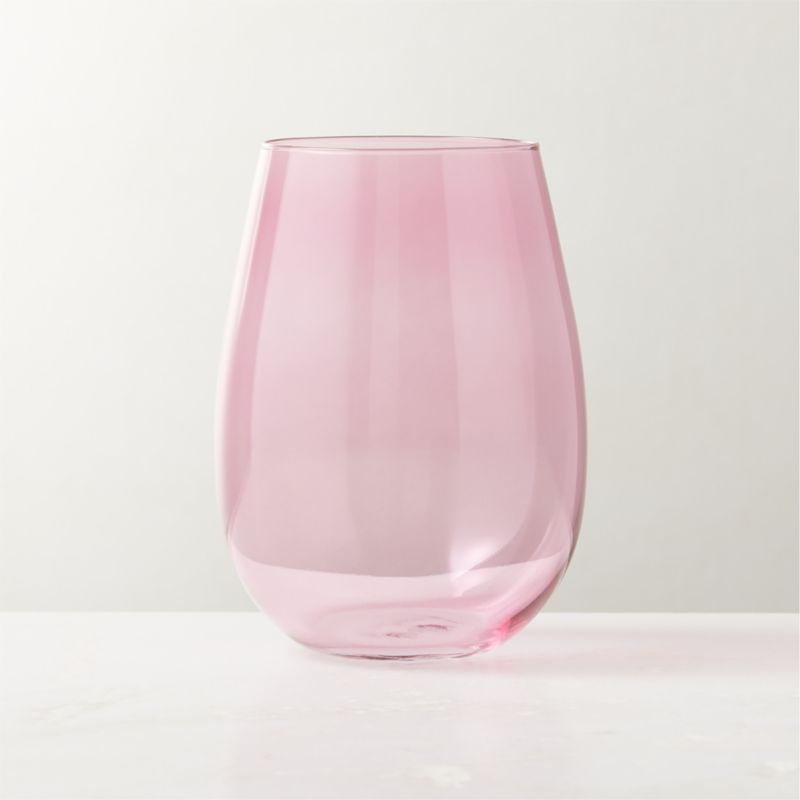 True Peony Stemless Wine | CB2 | CB2