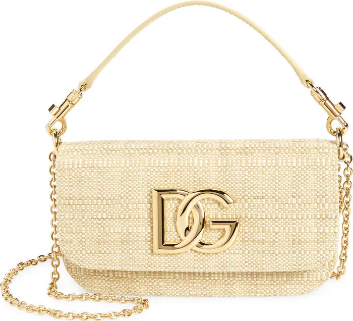 Dolce&Gabbana 3.5 Woven Raffia Top Handle Bag | Nordstrom | Nordstrom