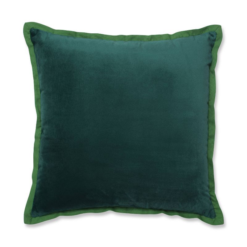 18"x18" Velvet Flange Square Throw Pillow - Pillow Perfect | Target