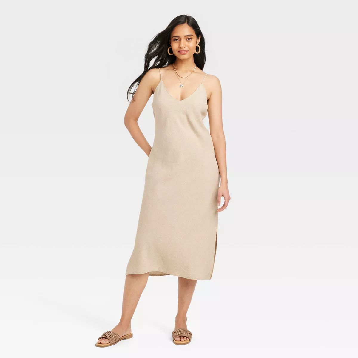 Women's Linen Slip Dress - A New Day™ | Target
