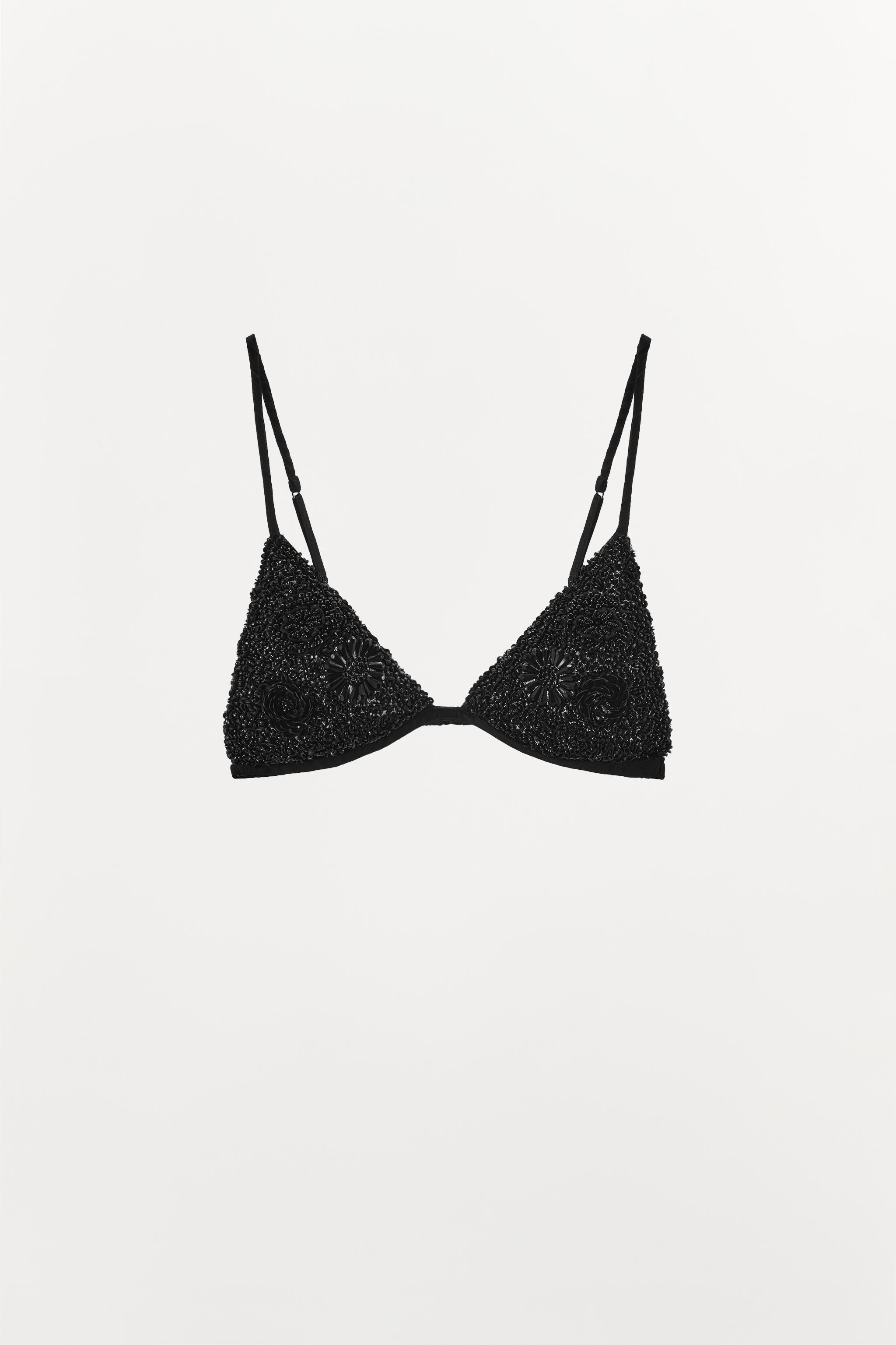 LIMITED EDITION BEADED TRIANGLE BRA | Zara US