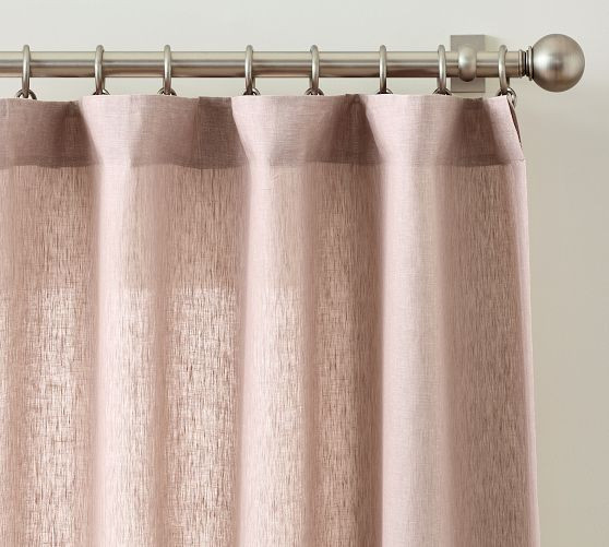 Belgian Flax Linen Unlined Curtain | Pottery Barn (US)