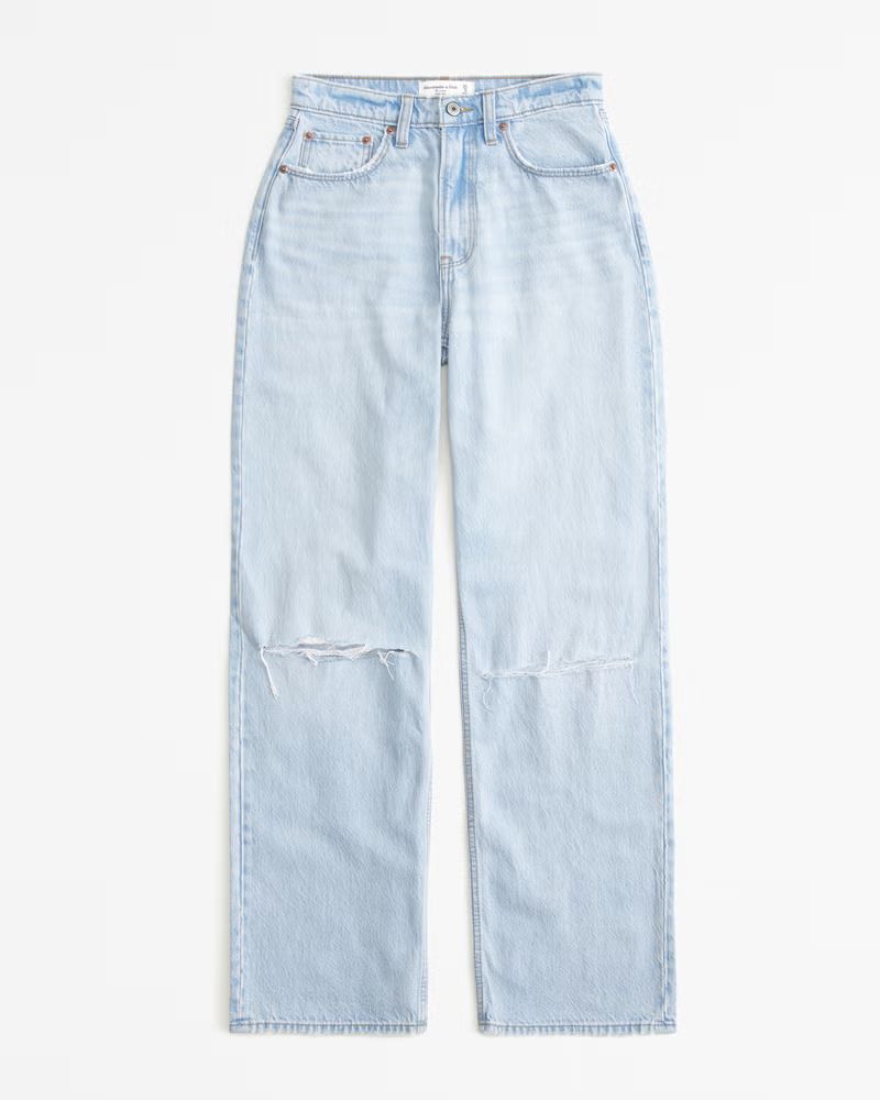 Women's Curve Love High Rise Loose Jean | Women's Bottoms | Abercrombie.com | Abercrombie & Fitch (US)